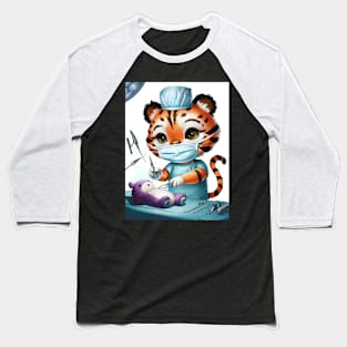 Cute Kawaii tiger as a surgeon Baseball T-Shirt